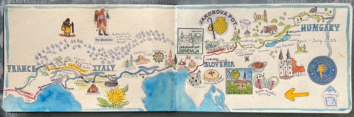 map-2023-2024-budapest-Arles-Santiago-life-with-ruth-and-gord